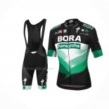 2023 Maillot Cyclisme Bora-Hansgrone Noir Vert Manches Courtes Et Cuissard
