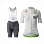 2023 Maillot Cyclisme Castelli Maratona Dles Dolomites-enel Blanc Manches Courtes Et Cuissard
