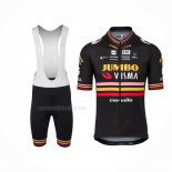 2023 Maillot Cyclisme Jumbo Visma Noir Manches Courtes Et Cuissard
