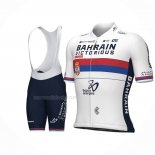2024 Maillot Cyclisme Serbian Champion Bahrain Victorious Blanc Rouge Bleu Manches Courtes Et Cuissard